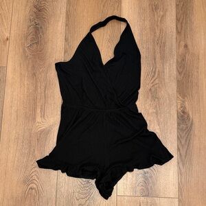 Black Halter Neck Romper